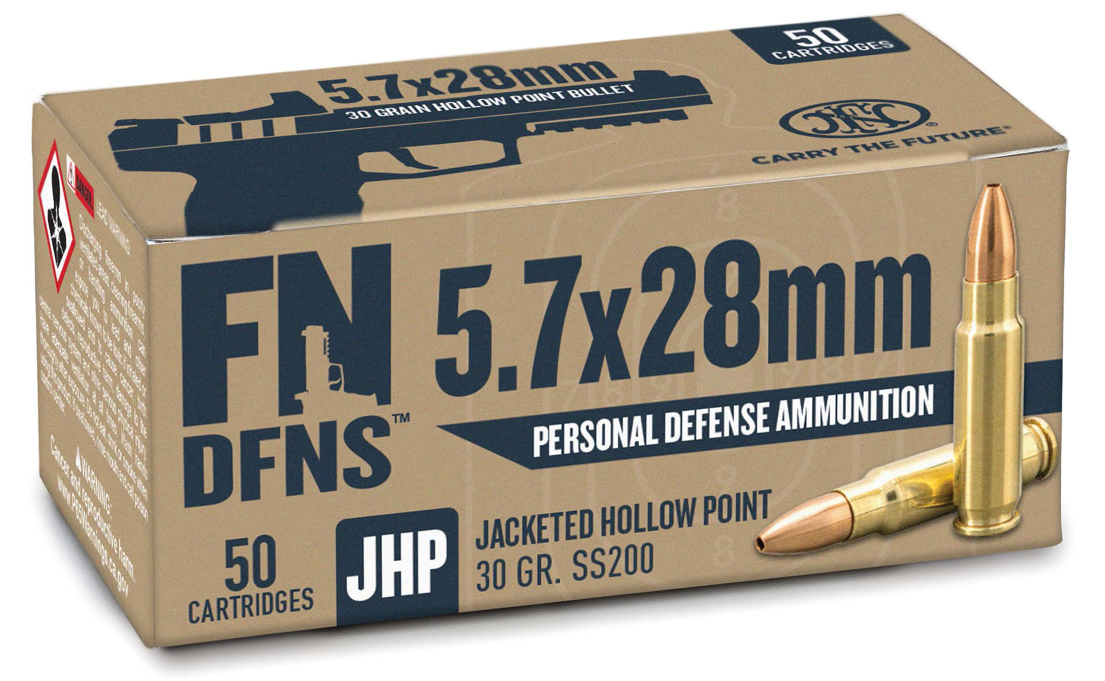 FN DFNS 5.7X28MM SS200 30GR JHP 50/10 - Ammunition